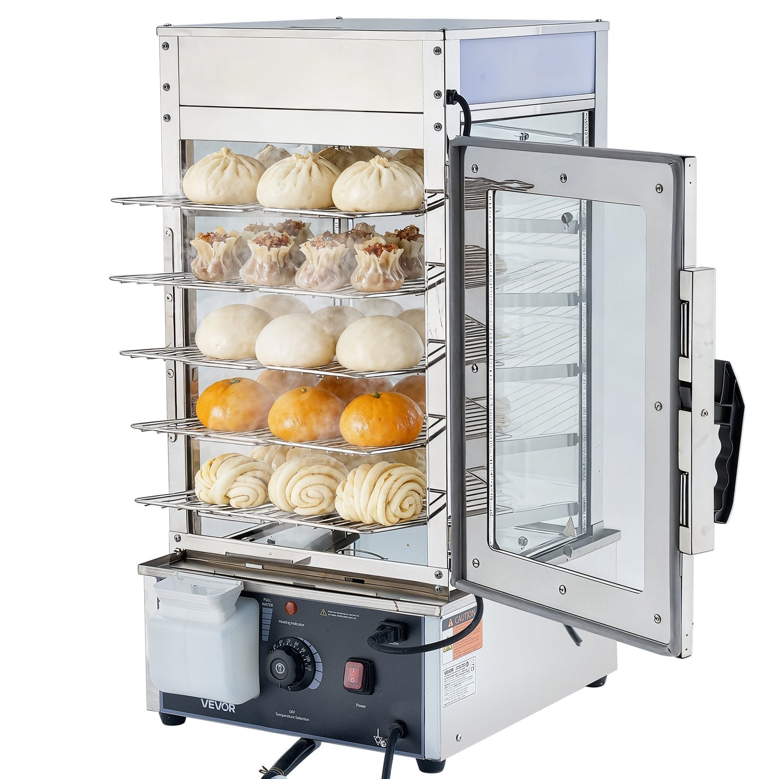 Maisto šildymo vitrina VEVOR NB-500, 1200W, 120L