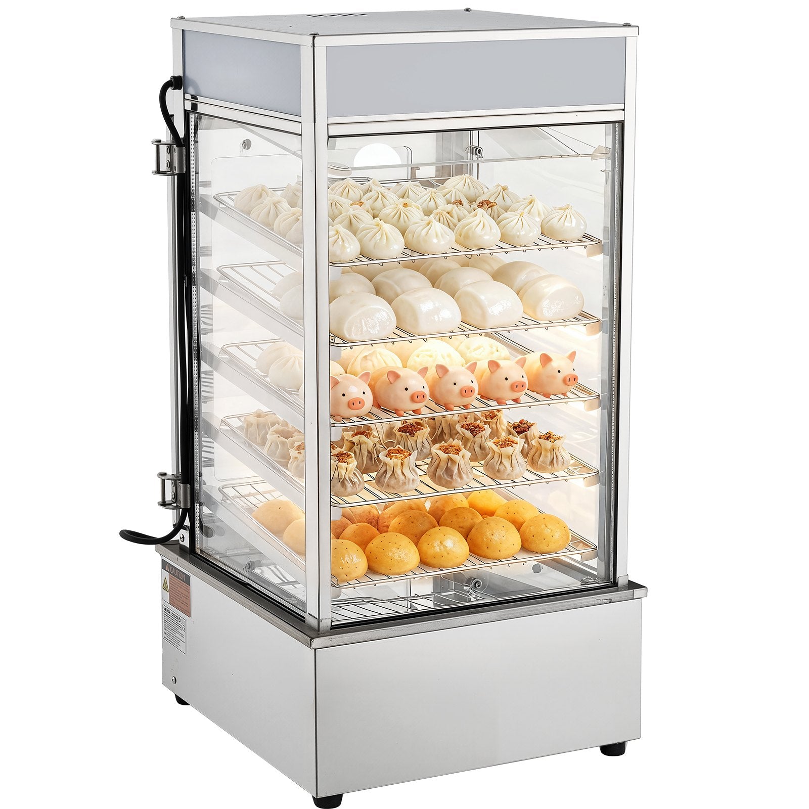 Maisto šildymo vitrina VEVOR NB-500, 1200W, 120L