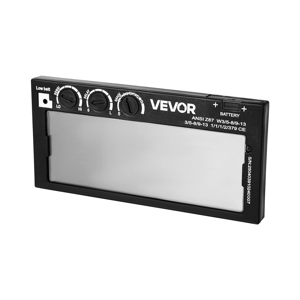 Automatiškai tamsėjantis suvirinimo filtras VEVOR TC108S, 108 x 51 mm