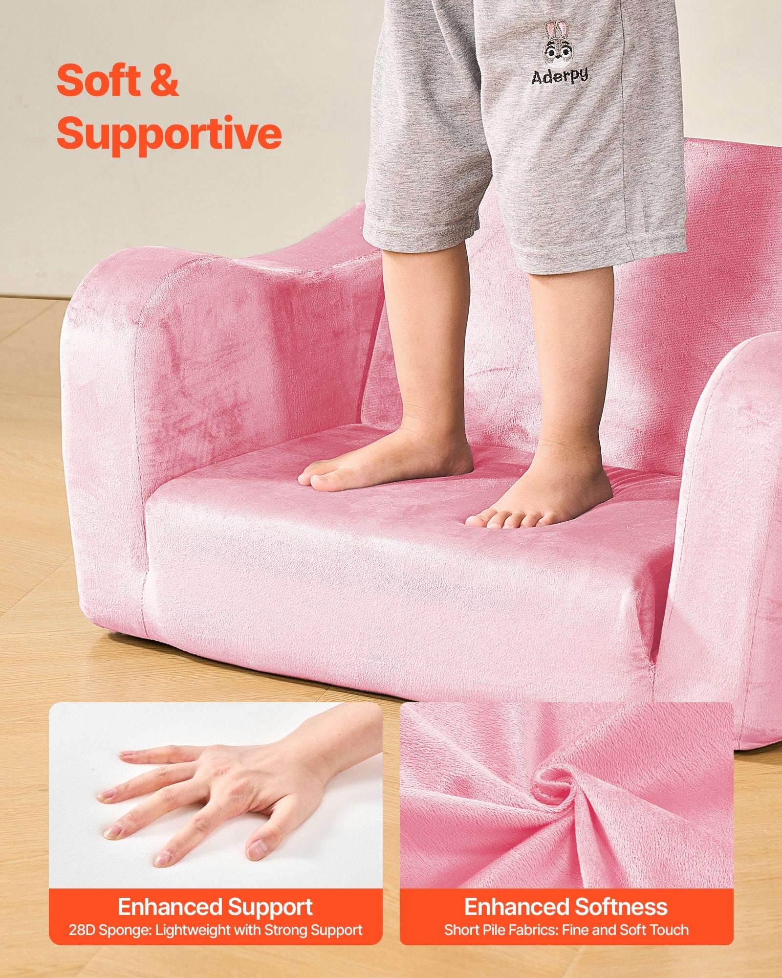 Sulankstoma vaikiška sofa VEVOR SF-1567, 2-in-1 dizainas
