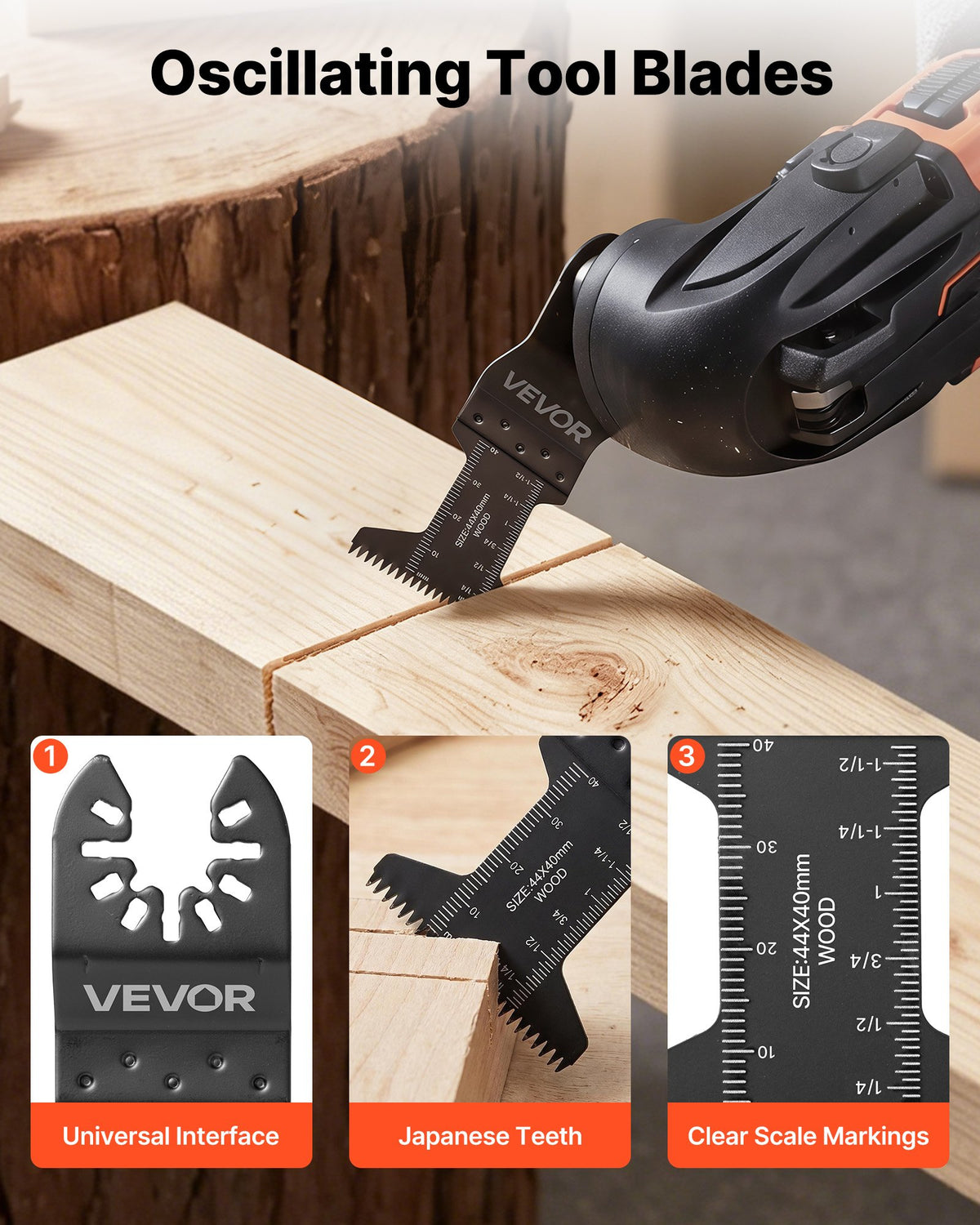Osciliacinio įrankio pjūkleliai VEVOR SS-60PCS, 60 vnt. rinkinys