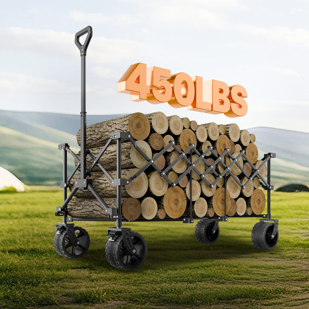 Sulankstomas vežimėlis VEVOR W25, 204 kg keliamoji galia
