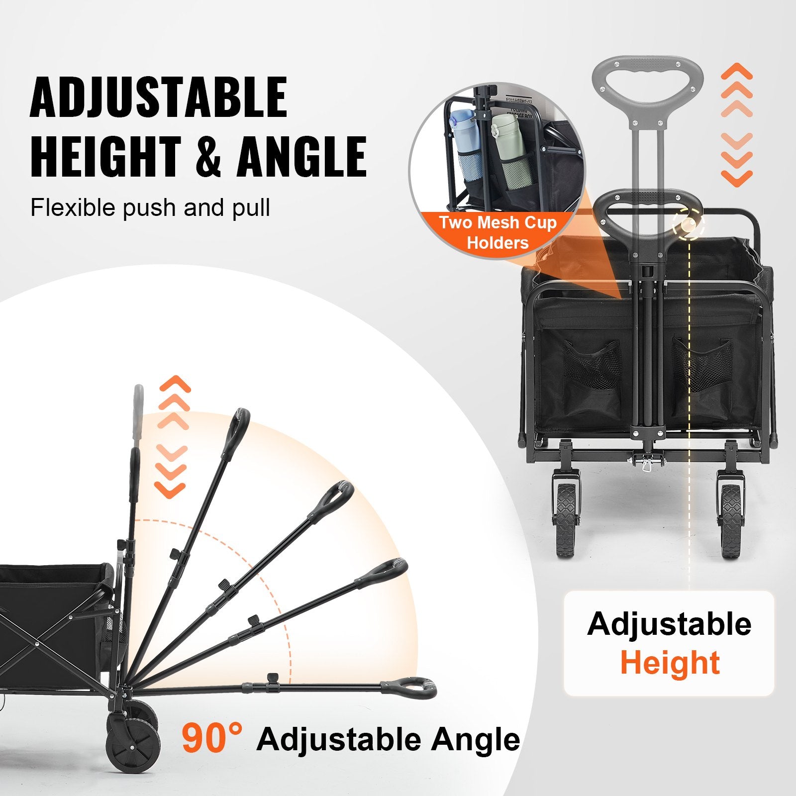 Sulankstomas universalus vežimėlis VEVOR W11, 99,8 kg keliamoji galia