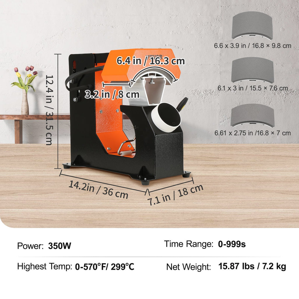 Kepurių terminis presas VEVOR F136, 310W