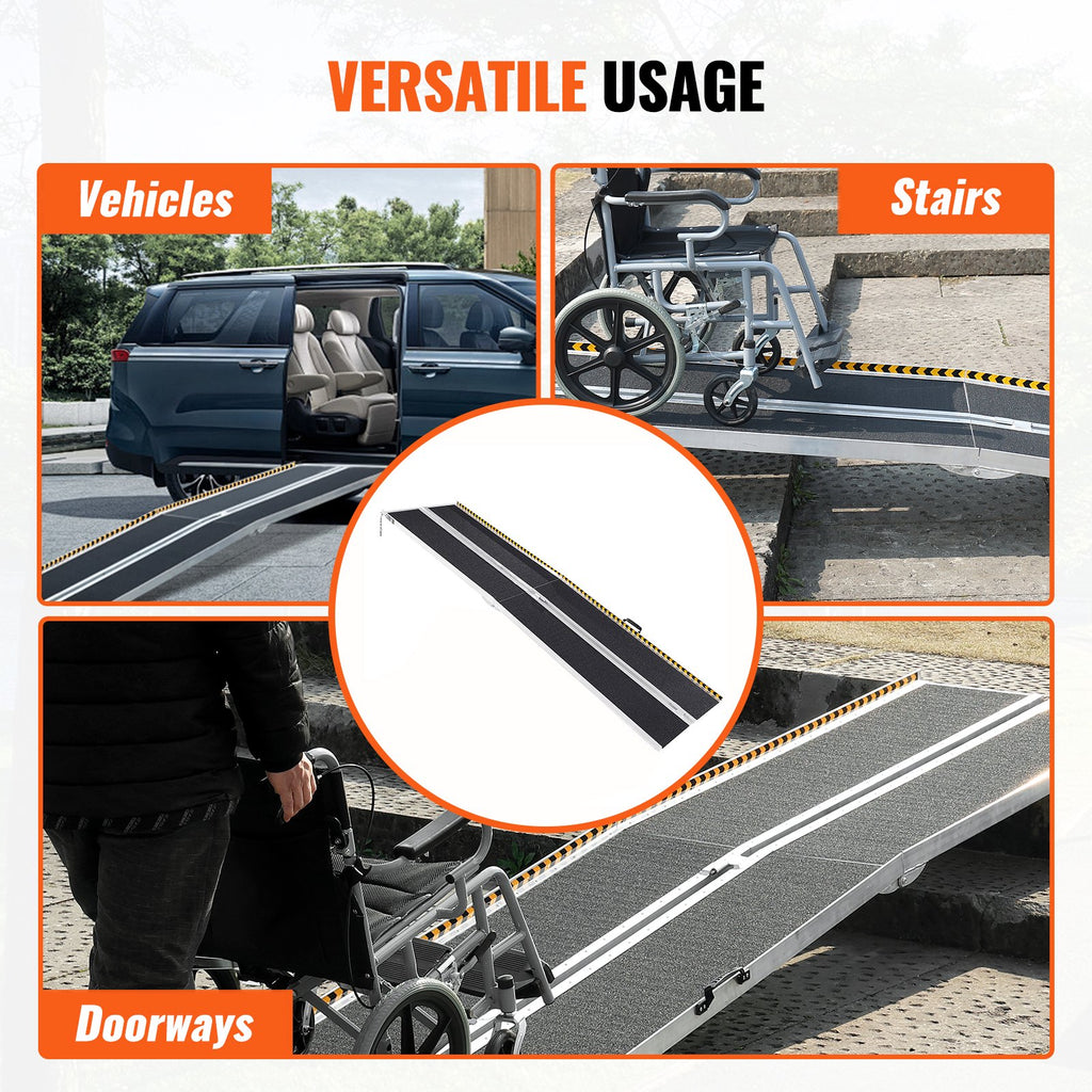 Nešiojama neįgaliųjų vežimėlių rampa VEVOR CUEI5QV0, 304,8 cm