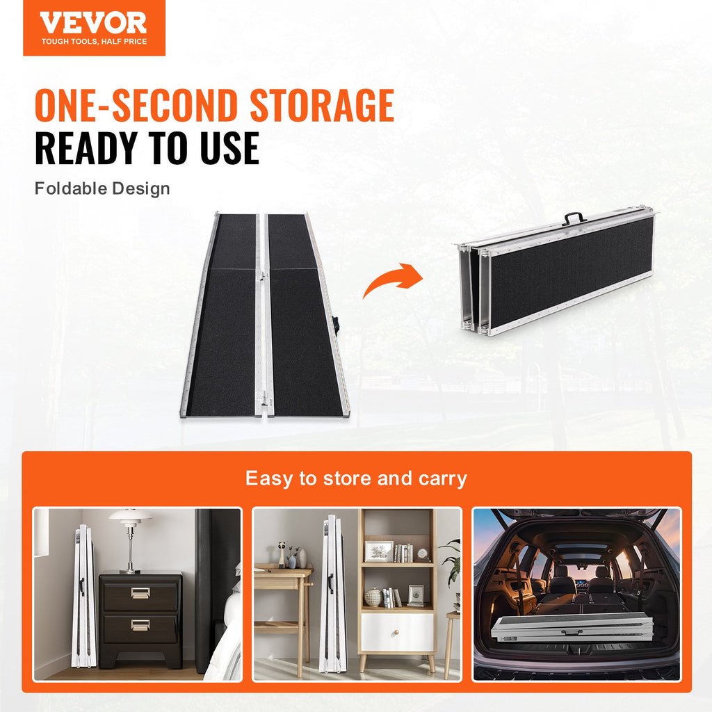 Nešiojama rampa neįgaliųjų vežimėliams VEVOR 17MST1V0, 243,8 cm