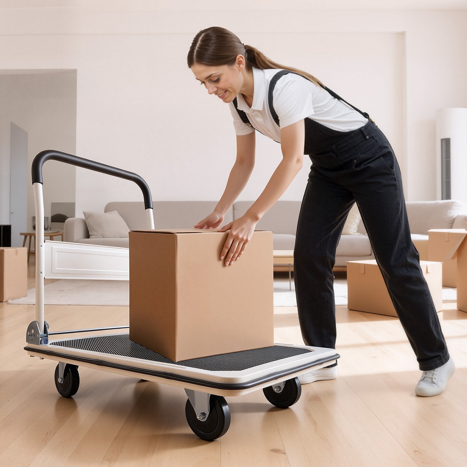 Sulankstomas platforminis vežimėlis VEVOR YZ8021, 300 kg keliamoji galia