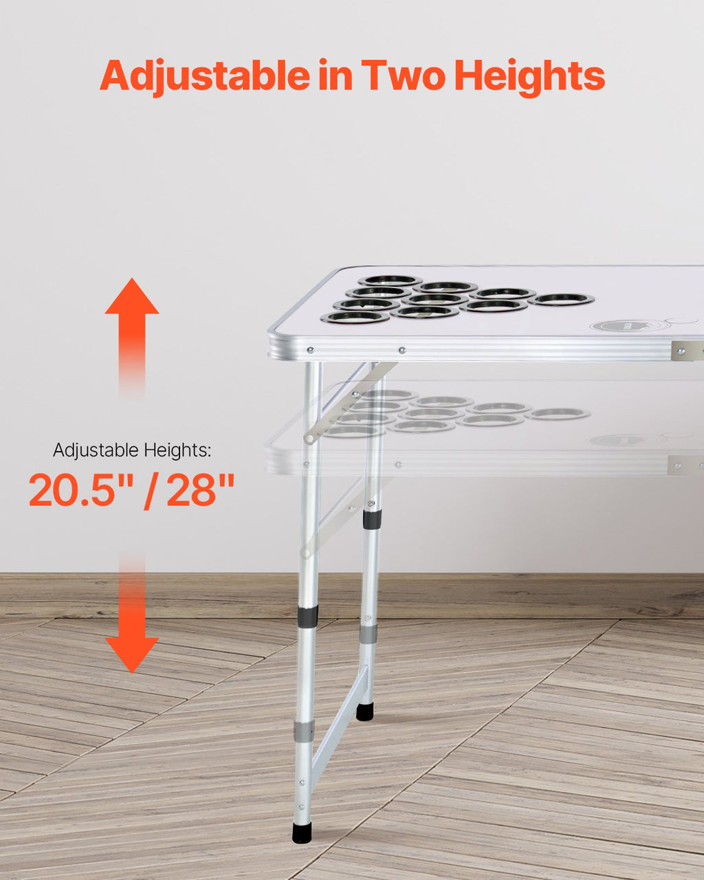 Alaus pingo stalas VEVOR BP-08-2, 240 cm