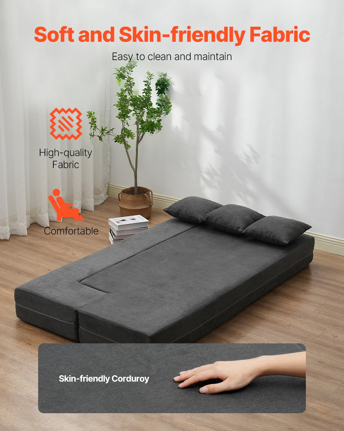 Sulankstoma sofa-lova VEVOR ZDSFD-5, 103 cm pločio