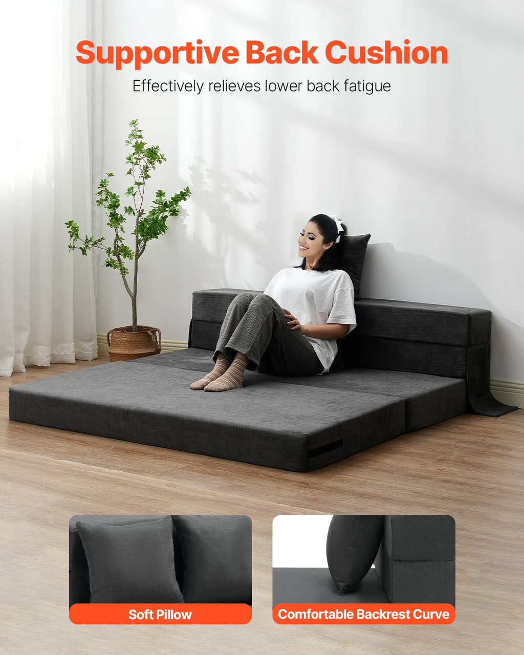 Sulankstoma sofa-lova VEVOR ZDSFD-3, Queen dydžio