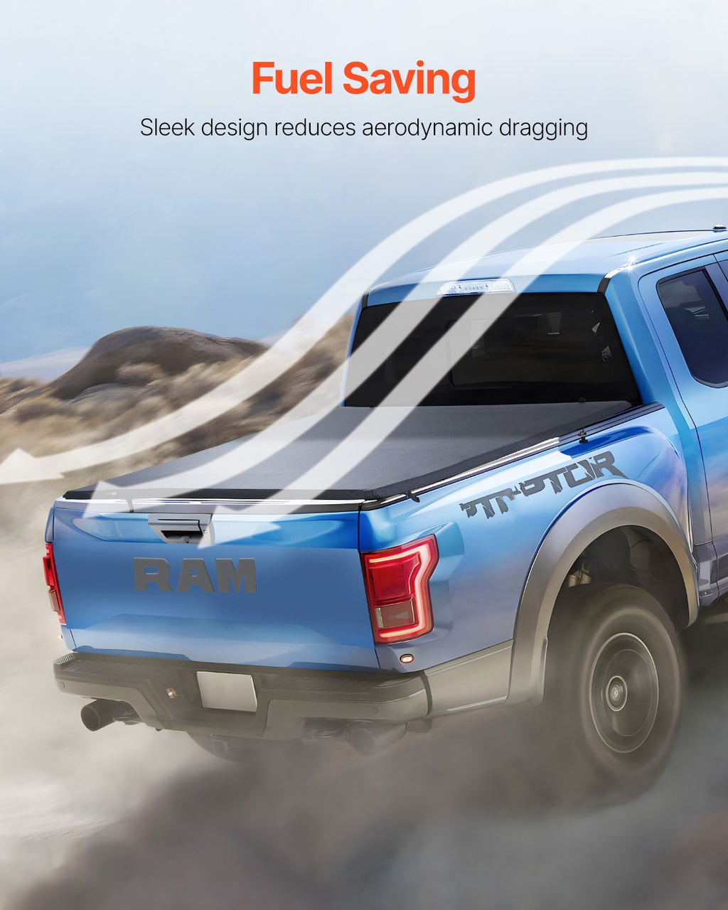 Keturių dalių pikapo kėbulo uždangalas VEVOR Dodge Ram 1500/2500/3500, 6.4' kėbului