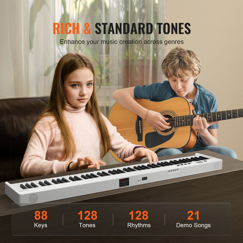 Sulankstomas skaitmeninis pianinas VEVOR BX-20, 88 klavišai