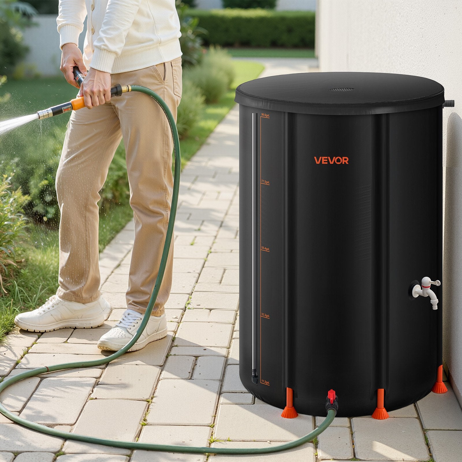 Sulankstoma lietaus vandens talpa VEVOR RB-0380, 380 L
