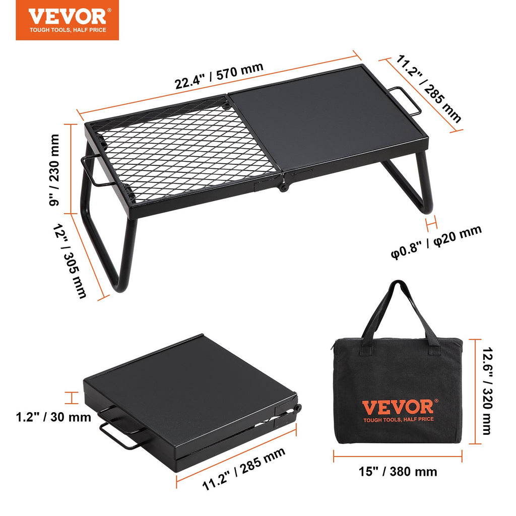 Sulankstomos laužo grotelės VEVOR JY-ZDKJ-02, 57 cm