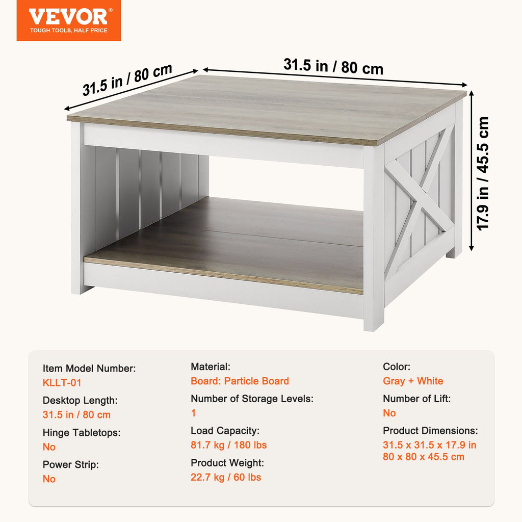 Kavos staliukas VEVOR KLLT-01, 80 cm pločio