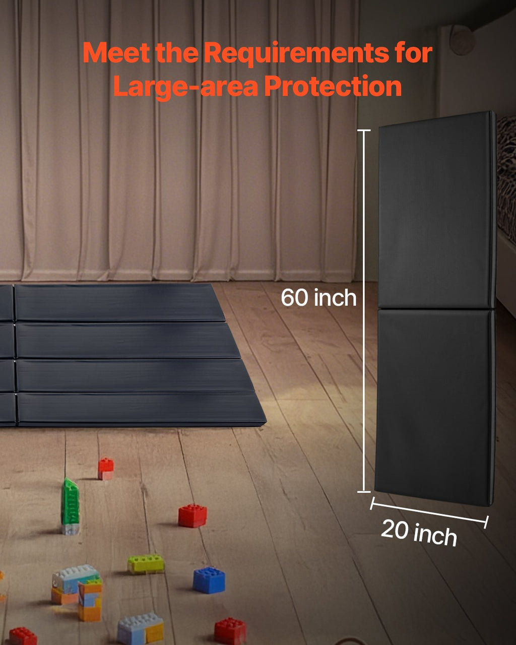 Sienos apsauga sporto salėms VEVOR RL-V005, 150 x 50 x 5 cm
