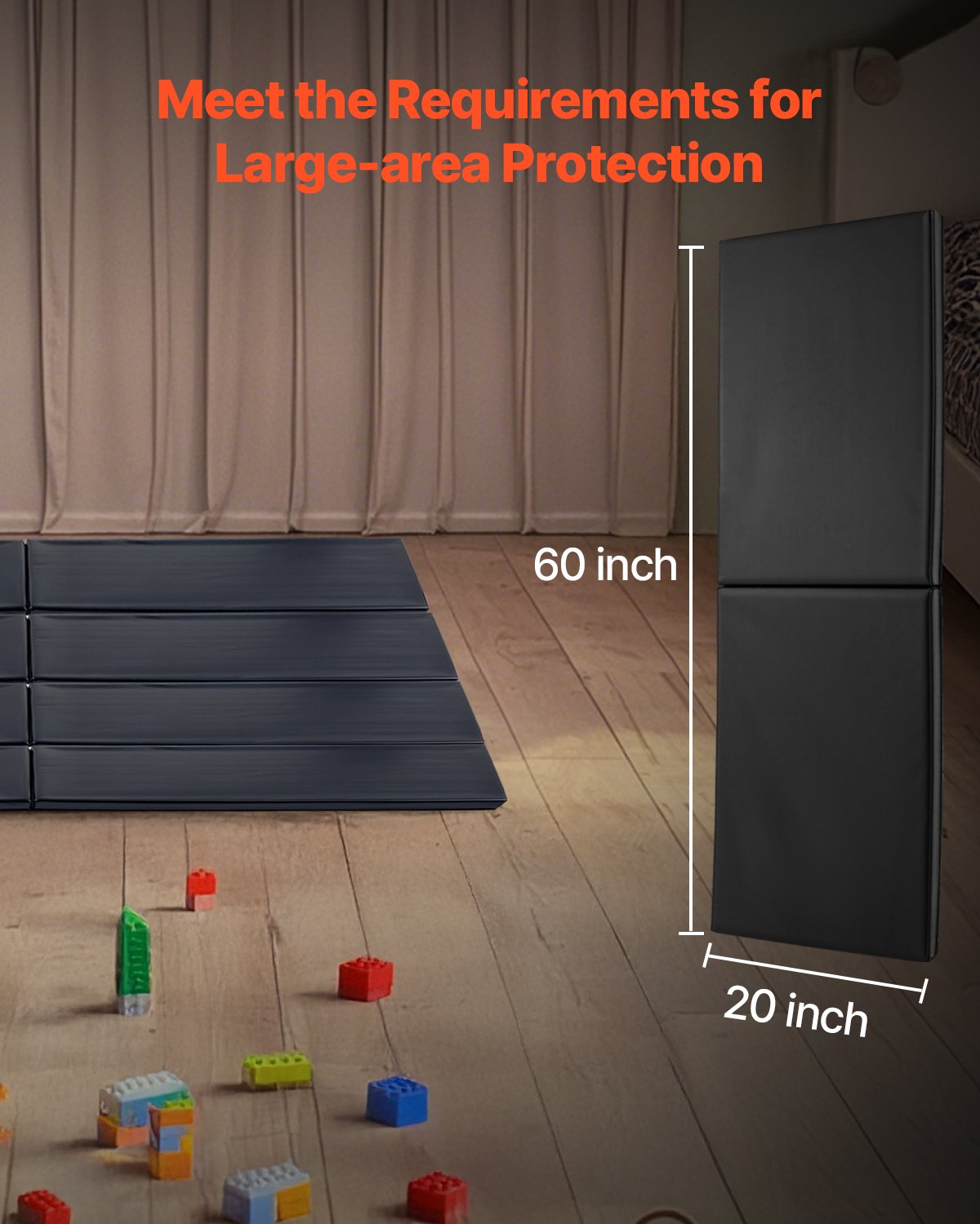 Sienos apsauga sporto salėms VEVOR RL-V005, 150 x 50 x 5 cm