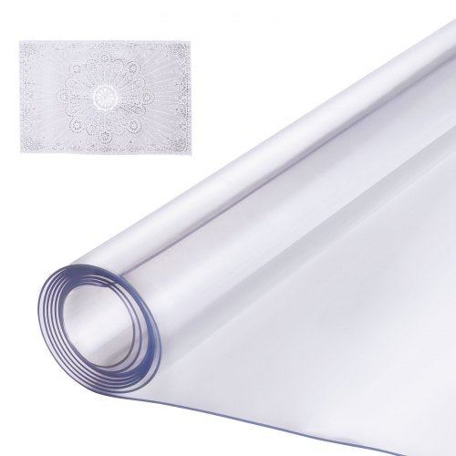 Plastikinė stalo apsauga VEVOR F085-2T-137137, 137x137 cm