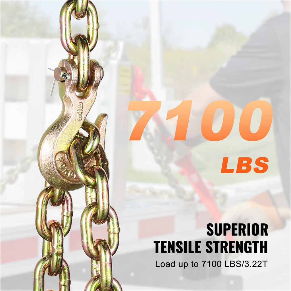 Tvirtinimo grandinė VEVOR G80, 10 mm x 3,16 m, 2 vnt.