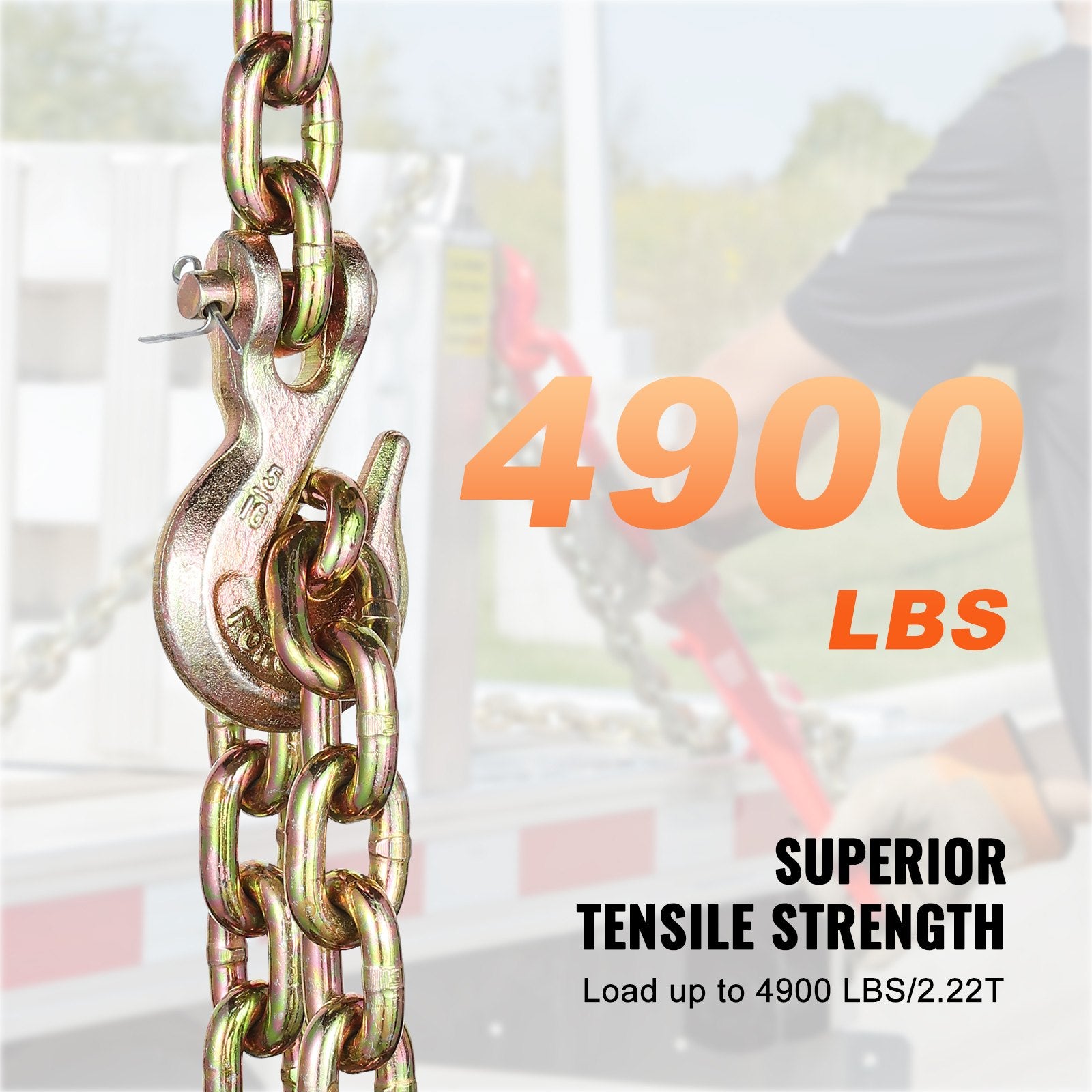 Transportavimo grandinė VEVOR G80 8mmX3m-2, 2.22 t keliamoji galia