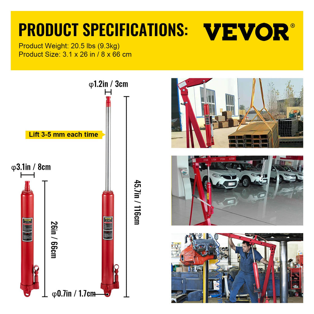 Hidraulinis kėliklis VEVOR VV-CGQJD-HODJ-8T, 8 t