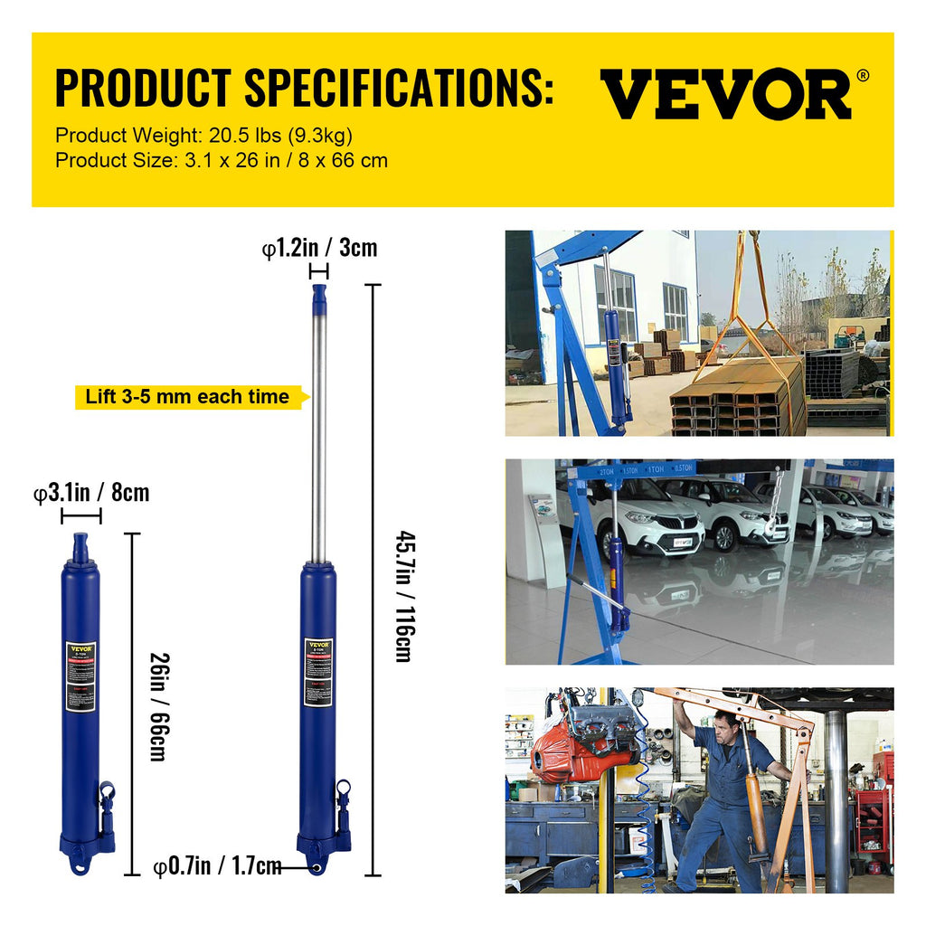 Hidraulinis kėliklis VEVOR VV-CGQJD-LDJ-8T, 8 t keliamosios galios