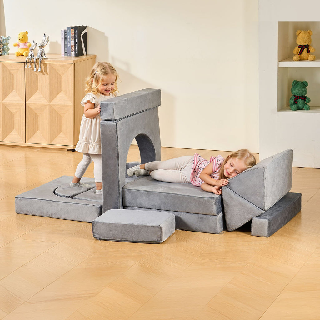 Modulinė vaikiška žaidimų sofa VEVOR SF-1790, 14 dalių rinkinys