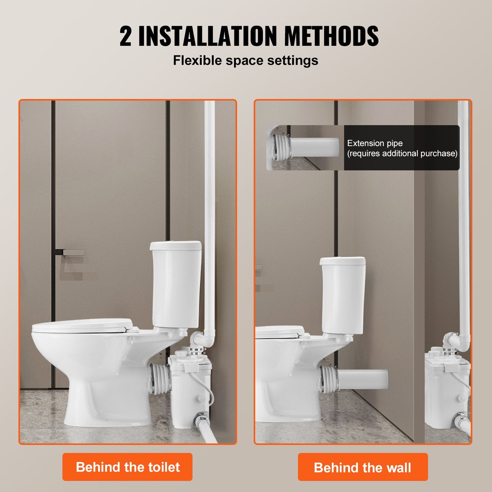 WC sistema su smulkintuvu VEVOR FLO800, 800 W