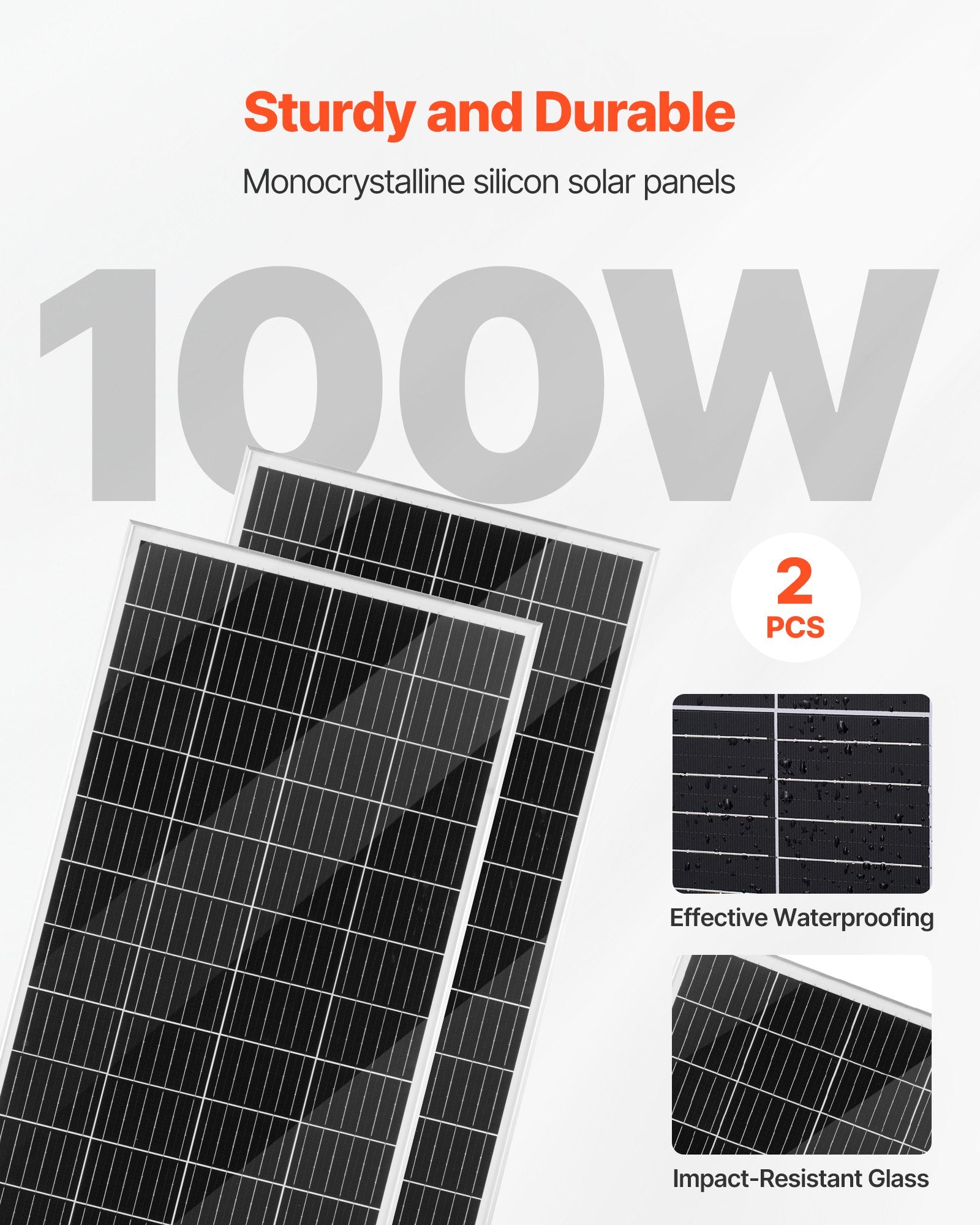 Saulės ir vėjo energijos rinkinys VEVOR 600W, su 100Ah akumuliatoriumi