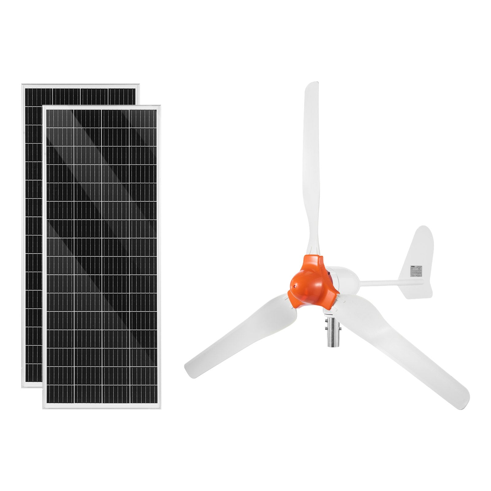 Saulės ir vėjo energijos rinkinys VEVOR 600W, su 100Ah akumuliatoriumi