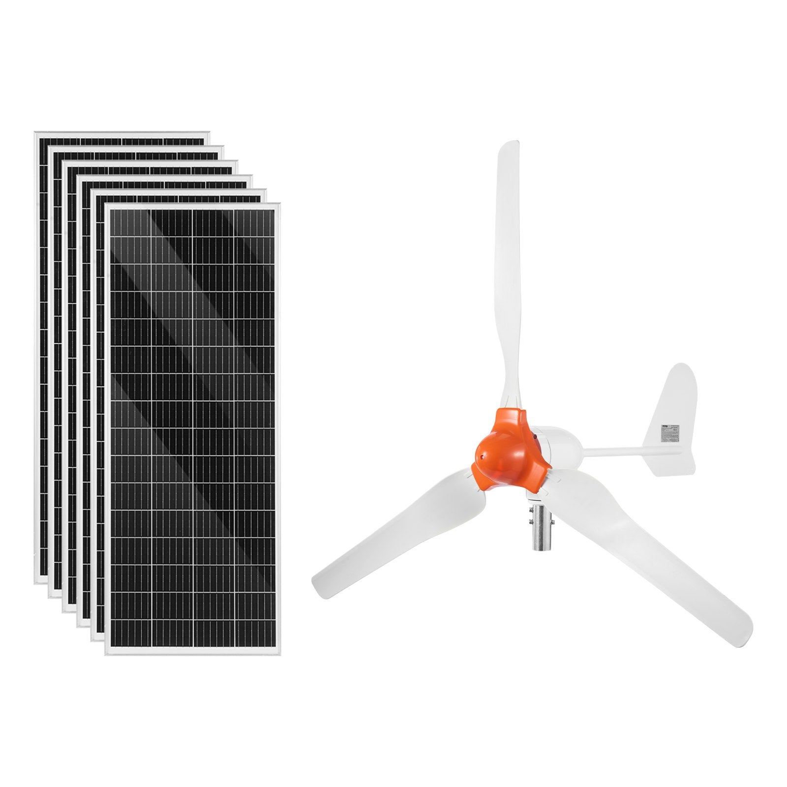 Saulės ir vėjo energijos sistemų rinkinys VEVOR 24V 1000W, 3000W inverteris