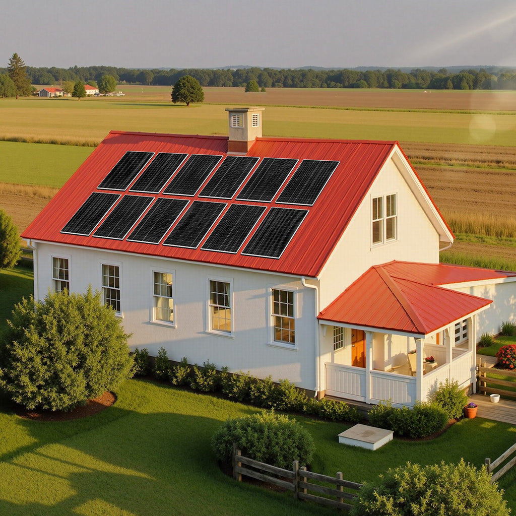 Saulės elektrinės komplektas VEVOR 4800W 48V, su 300Ah LiFePO₄ akumuliatoriumi