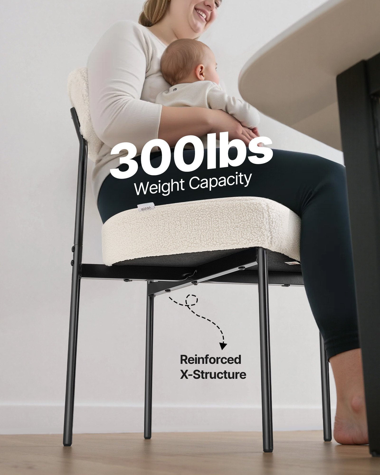Valgomojo kėdės VEVOR HC2025, 6 vnt. komplektas