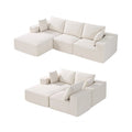 Modulinė kampinė sofa VEVOR 247037#, L formos, smėlio spalvos