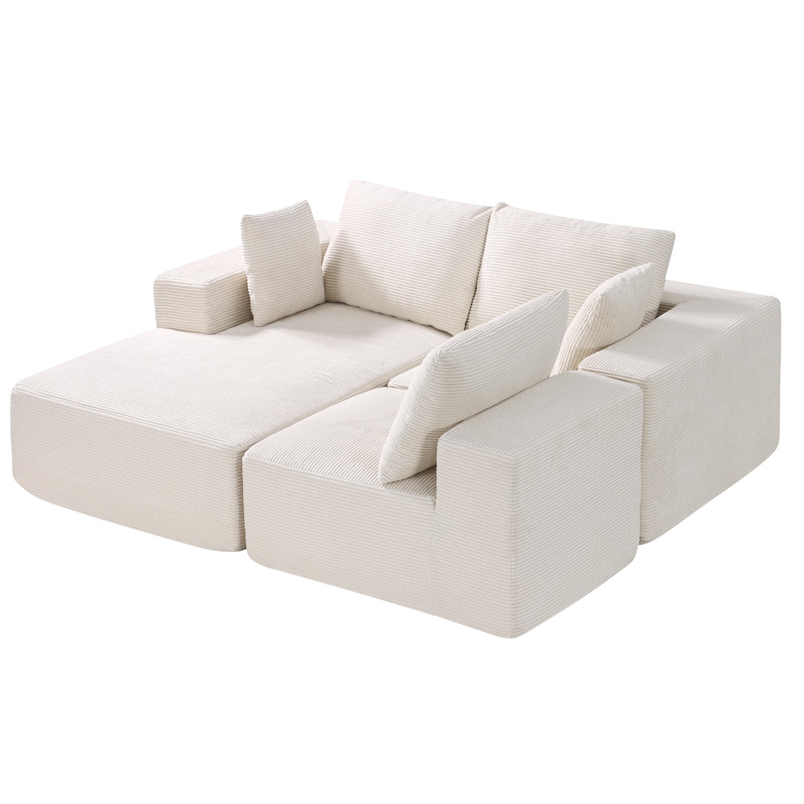 Modulinė kampinė sofa VEVOR 247037#, L formos, smėlio spalvos