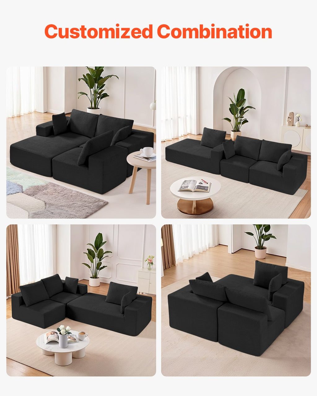 Modulinė kampinė sofa VEVOR 247037#, L formos