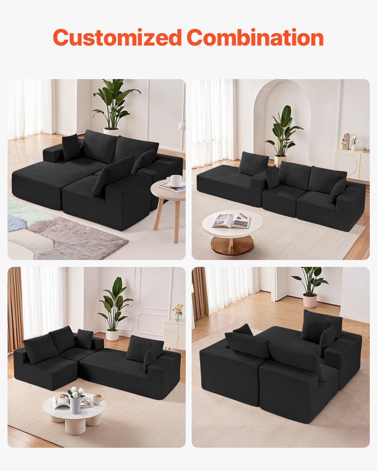 Modulinė kampinė sofa VEVOR 247037#, L formos