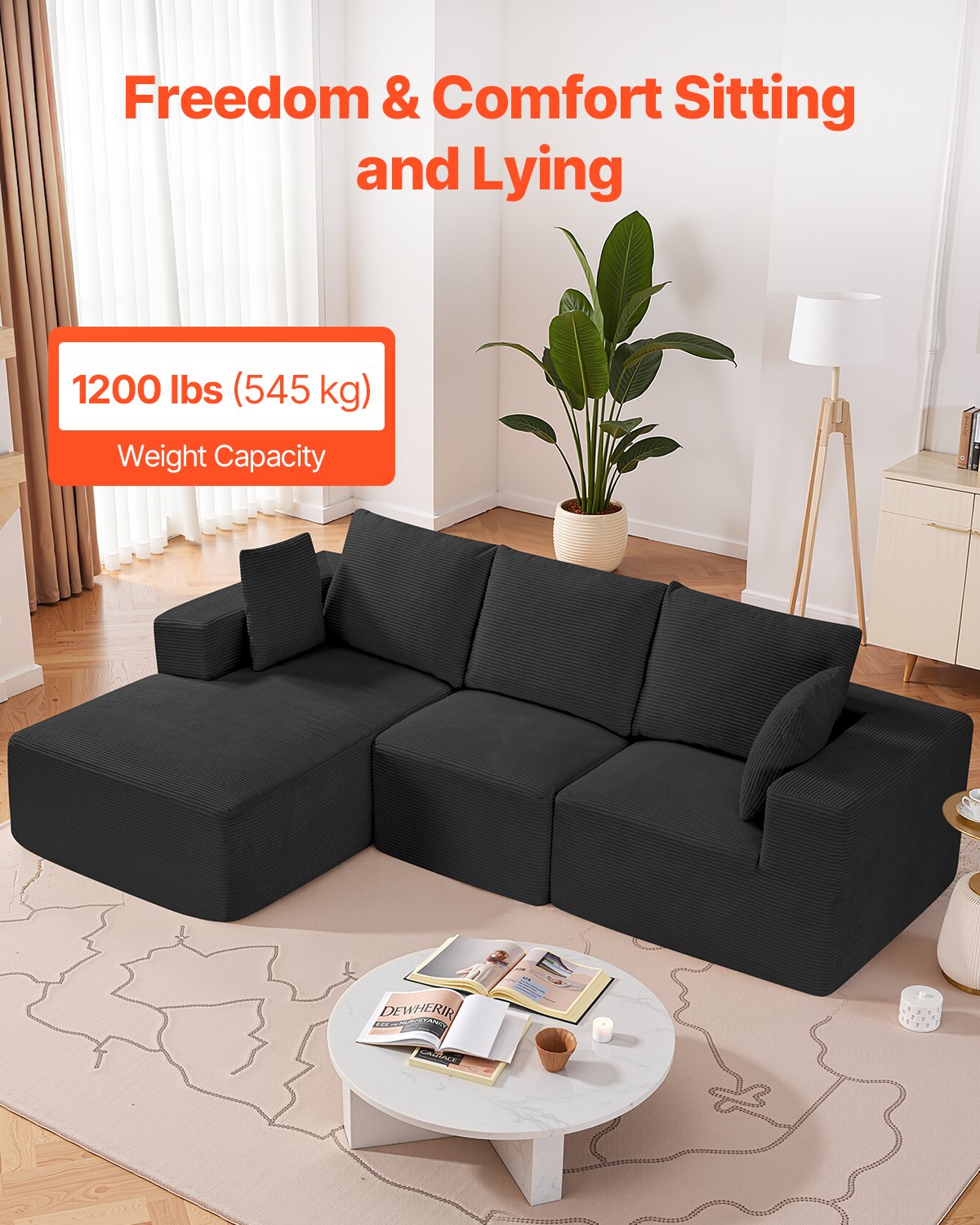 Modulinė kampinė sofa VEVOR 247037#, L formos