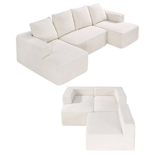 Modulinė U formos sofa VEVOR 247038#, su šezlongu