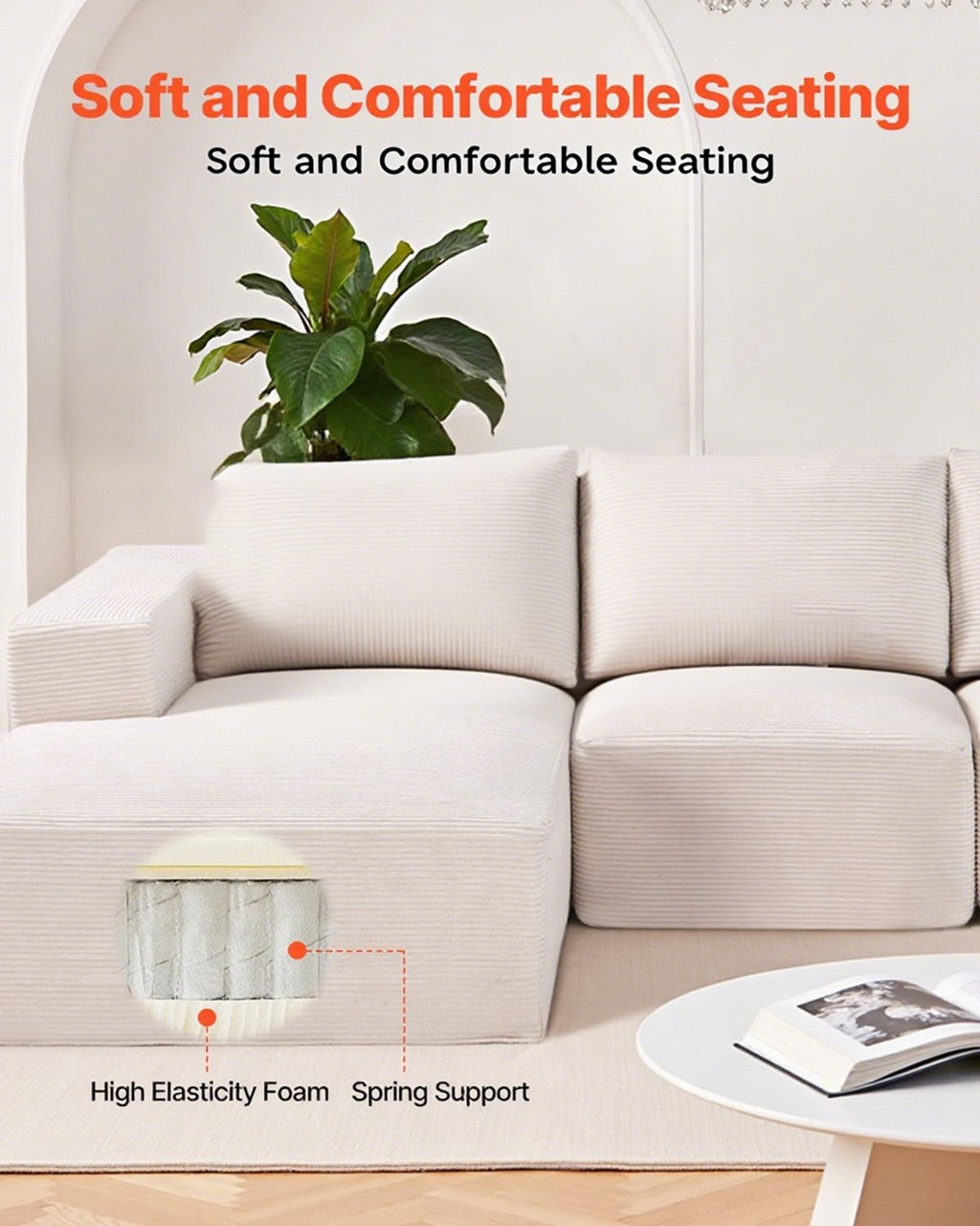 Modulinė U formos sofa VEVOR 247038#, su šezlongu