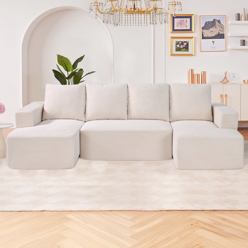 Modulinė U formos sofa VEVOR 247038#, su šezlongu