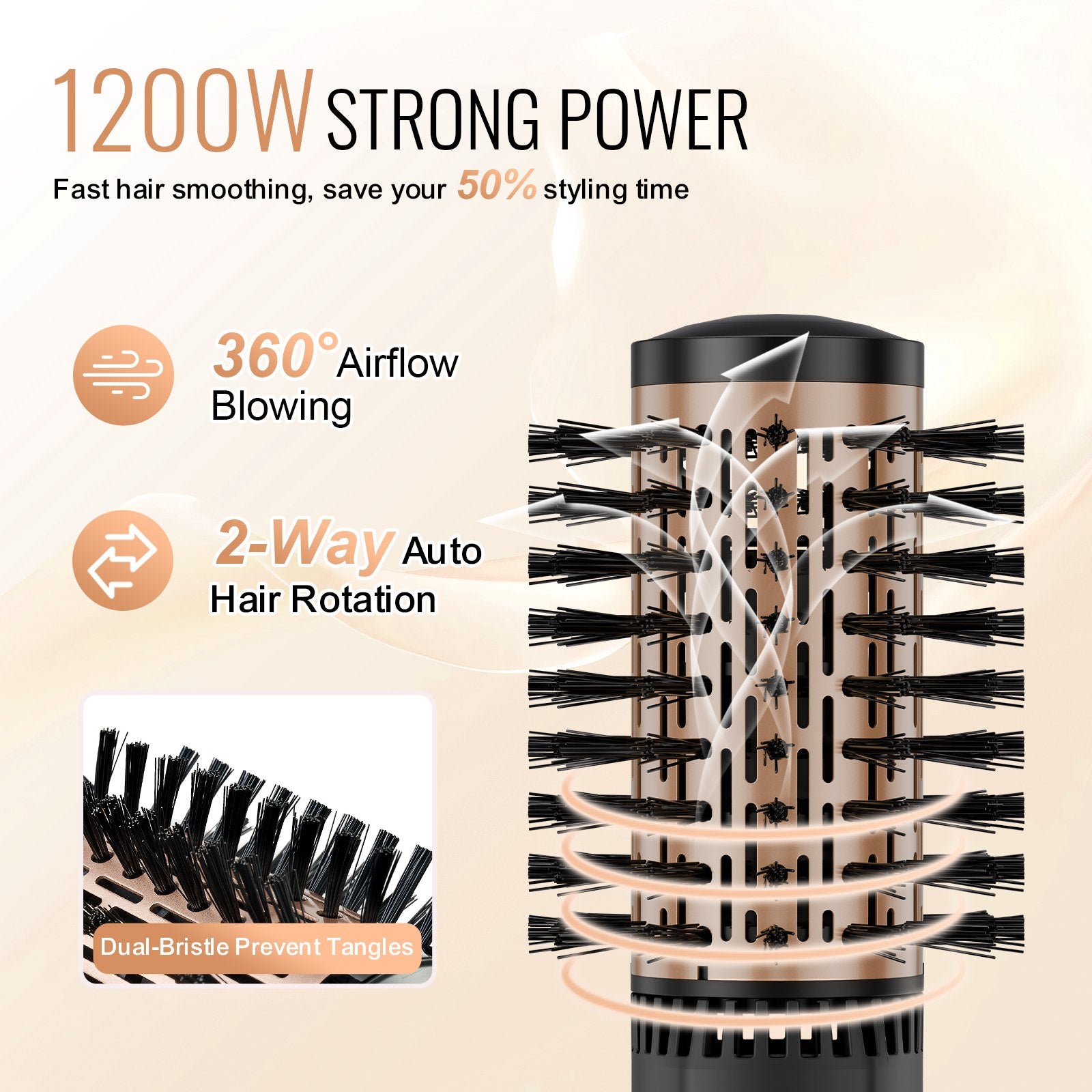 Sukamosios plaukų džiovinimo šukos VEVOR CT-513, 1200W