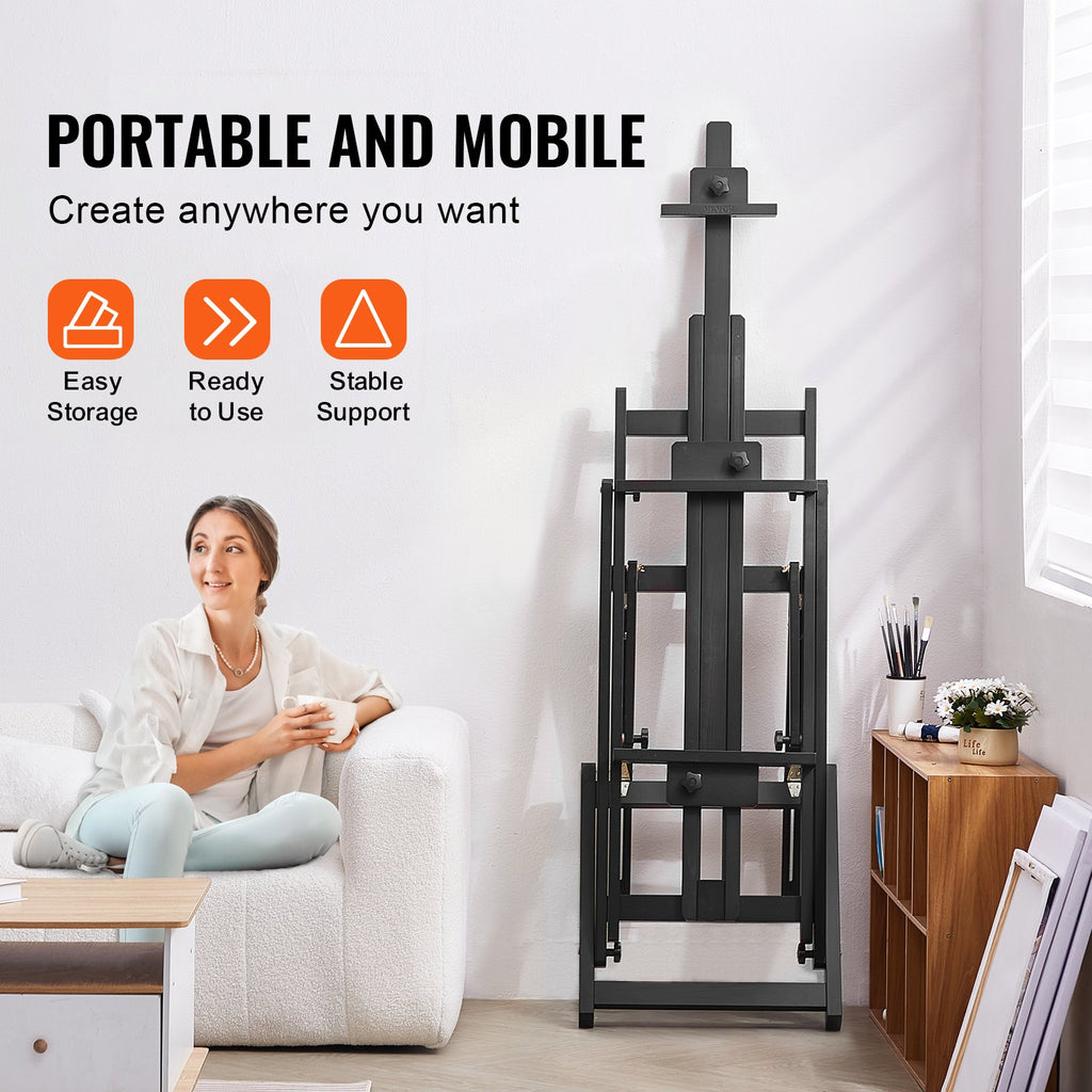 Studijinis molbertas VEVOR W14, iki 195 cm drobėms