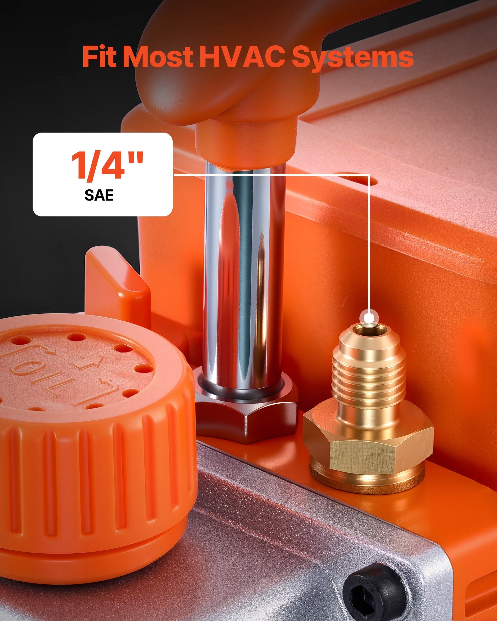 Vakuuminis siurblys su manometrais VEVOR RS-1.5, 127 l/min