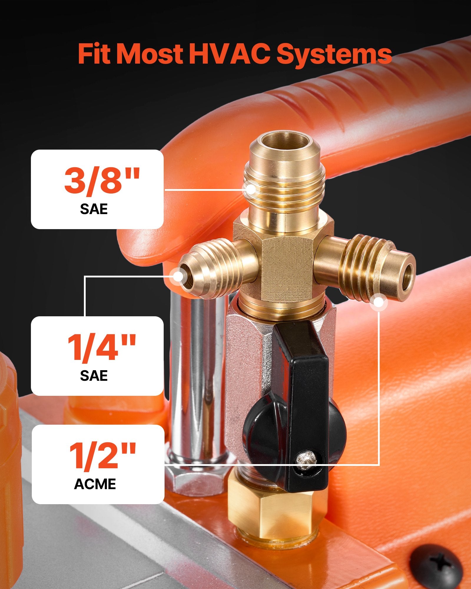 Vakuuminis siurblys su manometrų rinkiniu VEVOR 2RS-2, 198 l/min