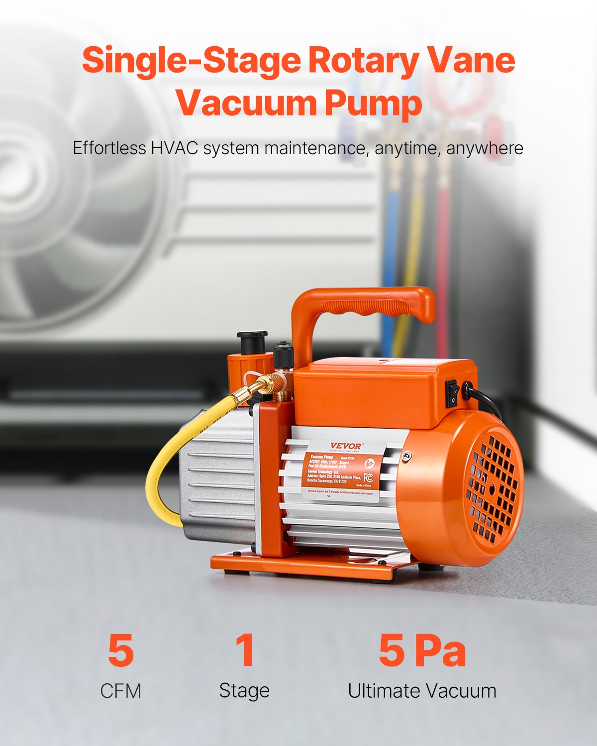 Vakuuminis siurblys VEVOR VP150, 142 l/min (5 CFM)