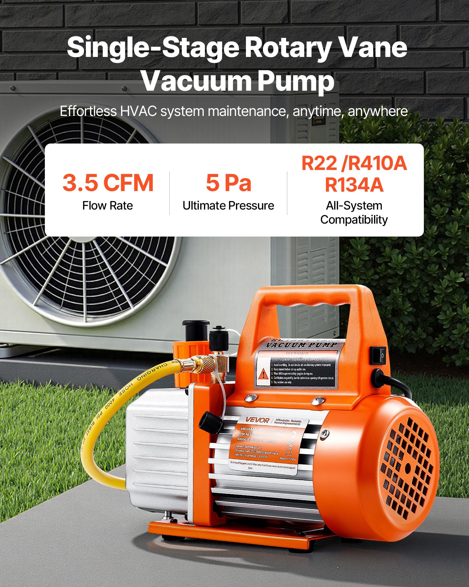 Vakuuminis siurblys VEVOR VP125, 100 l/min