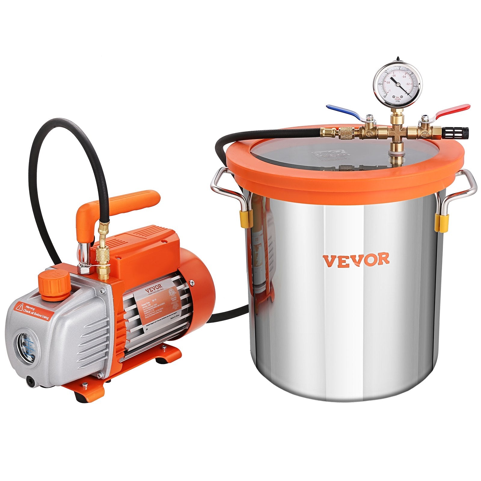Vakuuminė kamera su siurbliu VEVOR TW-1K, 18,9 l