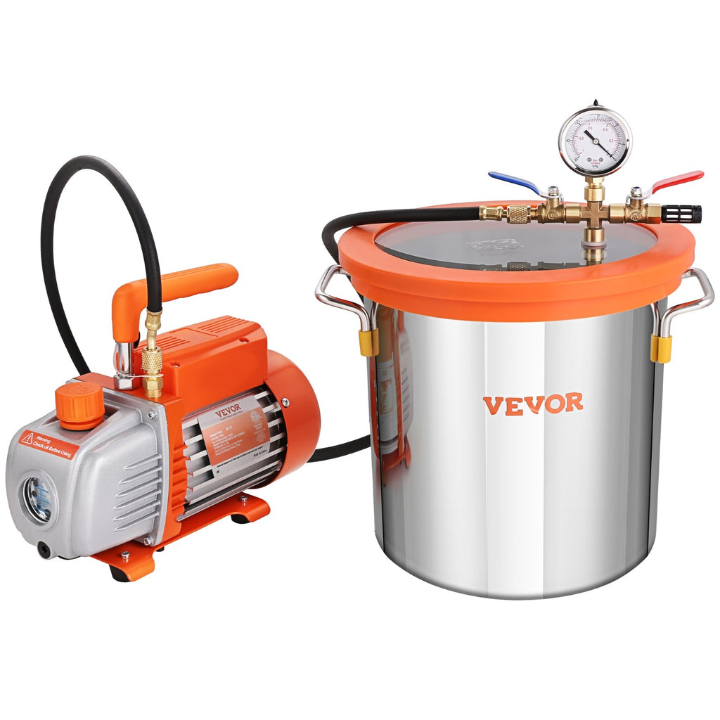 Vakuuminė kamera su siurbliu VEVOR TW-1K, 11,4 l talpa
