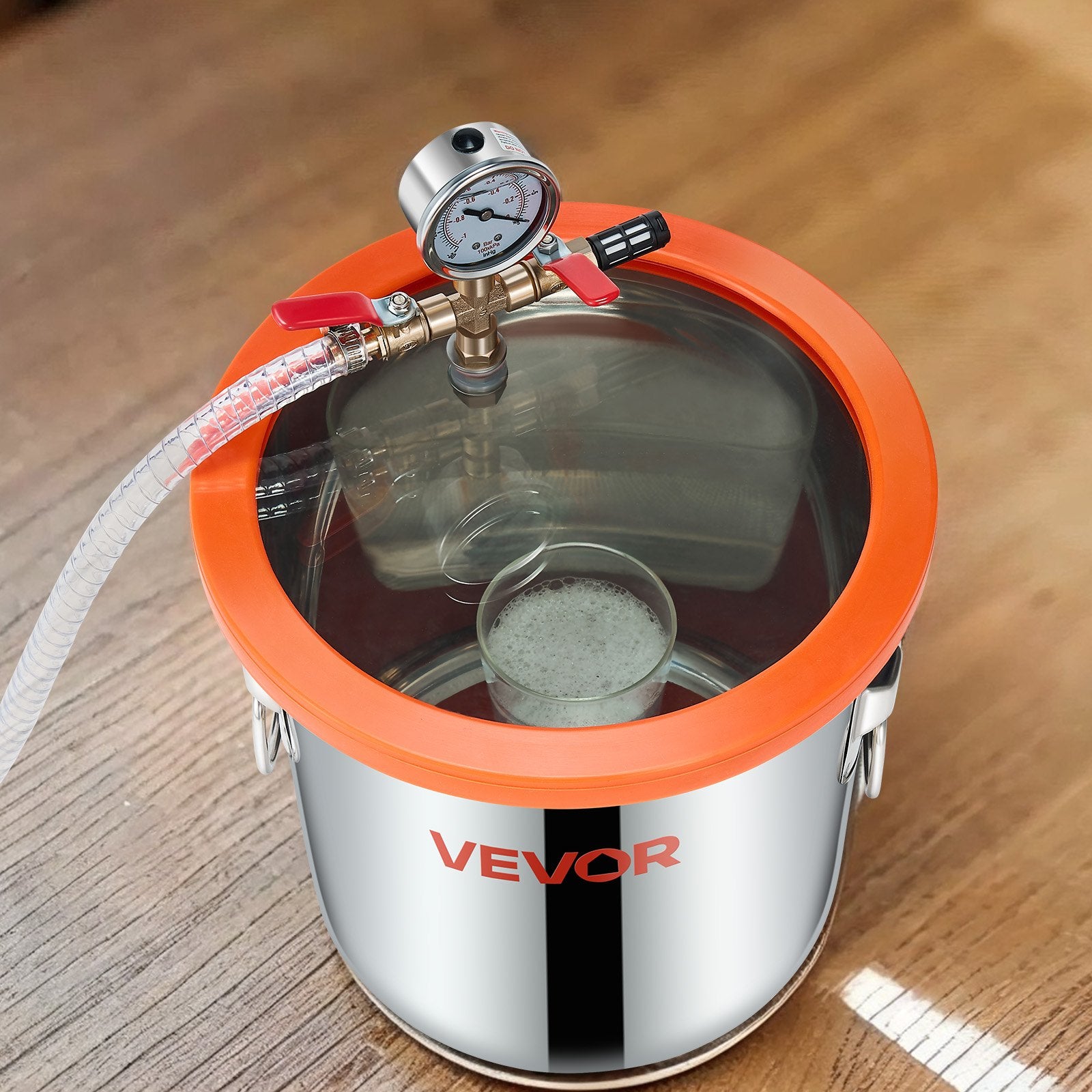 Vakuuminė kamera su siurbliu VEVOR VP125, 11,36 l